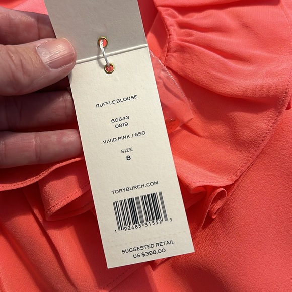 Tory Burch Ruffle Blouse size 8 - Picture 6 of 6